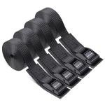 Masterwise Cam Buckle Tie Down Straps, 1" x 12' Adjustable Pull Straps with Cam Buckle, Heavy Duty Cam Straps for Kayak, SUP, Cargo, Bicycles, Motorcycle, Truck, Car Roof Rack, Dirt Bike (4 pcs)