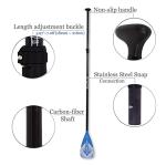 SEAPLUS Carbon Fiber Paddle, 3-PCS Adjustable Paddle for Stand up Paddle Board, SUP Paddle, Adjusted from 67" to 82.6"(1.7-2.1m) 1.65Lb(751g)