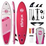 WNOVA 11' x 34" Stand Up Inflatable Paddle Board with SUP Accessories and Camera Mount, Ultra-Light Inflatable Paddleboard, Extra Wide Blow Up Paddle Boards for Adults, Youth, Beginners, Pink Ocean