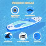 Inflatable Stand Up Paddle Board for Adult All Skill Levels- 10'4" Ultra-Light SUP Paddleboard with Durable Non-Slip Deck and Paddle Board Accessories Fins, Adjustable Paddle, Pump, Backpack, Leash