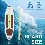 Sweetcrispy Inflatable Stand Up Paddle Board with Premium SUP Paddleboard Accessories,2-in-1 Paddle,Wide Stable Design,Non-Slip Comfort Deck for Adults & Youth of All Skill Levels,Green