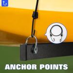 Morohope Freestanding Kayak Storage Rack Kayak Tackle Storage Heavy Duty Weatherproof Outdoor Storage Rack Storage Hooks for Kayaks, SUP, Canoe Paddleboard, 3 Levels, Black, SL35003BK