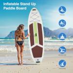 Sweetcrispy Inflatable Stand Up Paddle Board with Premium SUP Paddleboard Accessories,2-in-1 Paddle,Wide Stable Design,Non-Slip Comfort Deck for Adults & Youth of All Skill Levels,Green