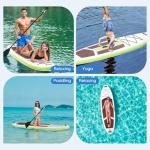 Sweetcrispy Inflatable Stand Up Paddle Board with Premium SUP Paddleboard Accessories,2-in-1 Paddle,Wide Stable Design,Non-Slip Comfort Deck for Adults & Youth of All Skill Levels,Green