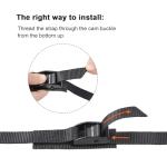 Masterwise Cam Buckle Tie Down Straps, 1" x 12' Adjustable Pull Straps with Cam Buckle, Heavy Duty Cam Straps for Kayak, SUP, Cargo, Bicycles, Motorcycle, Truck, Car Roof Rack, Dirt Bike (4 pcs)