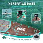 Niphean (Extra Large) Inflatable Paddle Board, SUP for 2+1 People/Family 500lbs Capacity Stand Up Paddle Board with SUP Accessories, StabilTrac Fin Non-Slip Paddleboard for Adults(Beginner Friendly)