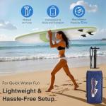 Sweetcrispy Inflatable Stand Up Paddle Board with Premium SUP Paddleboard Accessories,2-in-1 Paddle,Wide Stable Design,Non-Slip Comfort Deck for Adults & Youth of All Skill Levels,Green