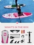 WNOVA 11' x 34" Stand Up Inflatable Paddle Board with SUP Accessories and Camera Mount, Ultra-Light Inflatable Paddleboard, Extra Wide Blow Up Paddle Boards for Adults, Youth, Beginners, Pink Ocean