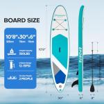Panana Inflatable Stand Up Paddle Board, 10’8’’x31’’x6’’ SUP with Premium Paddle Board Accessories Kit, Anti-Slip EVA Deck for Adults Youth of All Skill Levels