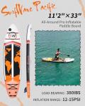 11ft Inflatable Stand Up Paddle Board SUP Complete Kit, 34" Wide 6" Thick All-Round Design for Beginners, Multi-Water Touring & Outdoor Recreation, Non-Slip Surface