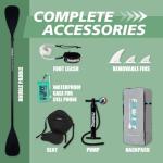 FunWater Inflatable Stand Up Paddle Board Ultra-Light Inflatable SUP Board Paddle Blow up Paddle Boards for Adults with SUP Advanced Accessories, Double-Ended Paddle, Seat, Pump, Backpack, Leash