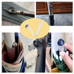 UtySty 10 Pack Kayak Paddle Spring Clips Replacement Length Adjustable Push Button Snap Lock Pin for SUP Paddles Retractable Telescopic Pole Pop Up Tent Canopy Table Umbrella Boat Oars 6mm/0.24"