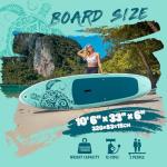 FEATH-R-LITE Inflatable Paddle Board Stand Up Paddleboards for Adults SUP with Complete Premium Accessories Pump, Adjustable Paddle, Leash, Three Fins, Waterproof Phone Bag, Repair Kit, Backpack