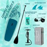 FEATH-R-LITE Inflatable Paddle Board Stand Up Paddleboards for Adults SUP with Complete Premium Accessories Pump, Adjustable Paddle, Leash, Three Fins, Waterproof Phone Bag, Repair Kit, Backpack