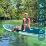 FEATH-R-LITE Inflatable Paddle Board Stand Up Paddleboards for Adults SUP with Complete Premium Accessories Pump, Adjustable Paddle, Leash, Three Fins, Waterproof Phone Bag, Repair Kit, Backpack