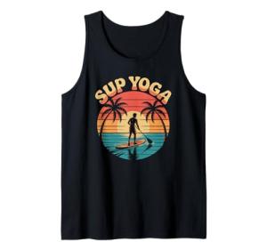 Stand Up Paddleboard Lover and Lake Paddleboarding, SUP Yoga Tank Top