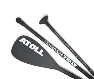 Atoll ISUP Carbon Fiber Paddle Board Paddle, 100 Percent, 3 Piece Adjustable Sup Board Travel Paddle with Carbon Fiber Blade