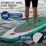 SereneLife 10’ Inflatable Stand Up Paddle Board with Premium SUP Accessories - 32” Wide Stable Design with Non-Slip EVA Deck Pad, for Youth and Adults, 275 lbs. Capacity