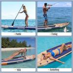 WNOVA Inflatable Paddle Boards for Adults and Youth, 11'x33 Stand Up Paddle Board with SUP Accessories, Portable Inflatable Paddleboard for All Skill Levels, Blow Up Paddle Board, Teak Zephyr