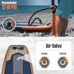 WNOVA Inflatable Paddle Boards for Adults and Youth, 11'x33 Stand Up Paddle Board with SUP Accessories, Portable Inflatable Paddleboard for All Skill Levels, Blow Up Paddle Board, Teak Zephyr
