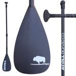 Atoll ISUP Carbon Fiber Paddle Board Paddle, 100 Percent, 3 Piece Adjustable Sup Board Travel Paddle with Carbon Fiber Blade