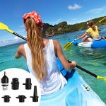 CANIPHA Inflatable SUP Pump Adaptor, Paddle Board SUP Valve Adapter with 9 Standard Conventional Air Pump Nozzles for Inflatables SUP Inflator Adapter Inflatable Boat Paddle Board SUP Board