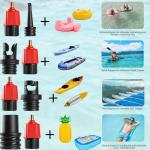 CANIPHA Inflatable SUP Pump Adaptor, Paddle Board SUP Valve Adapter with 9 Standard Conventional Air Pump Nozzles for Inflatables SUP Inflator Adapter Inflatable Boat Paddle Board SUP Board