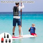 CANIPHA Inflatable SUP Pump Adaptor, Paddle Board SUP Valve Adapter with 9 Standard Conventional Air Pump Nozzles for Inflatables SUP Inflator Adapter Inflatable Boat Paddle Board SUP Board
