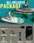 HEYBOARD Inflatable Stand Up Paddle Board 10'6"×32"×6" Standup Paddleboard with Premium SUP Accessories & Backpack, Non-Slip Deck, Waterproof Bag, Leash, Paddle, Hand Pump, Mint Green