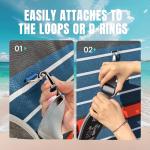 niphean SUP Carrying Strap, Paddle Board Accessories for Inflatable Paddle Board, Adjustable Shoulder Strap for Stand up Paddleboard, Kayak Paddle Sling with Clip for Surfboard