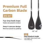 THURSO SURF Full Carbon Fiber SUP Paddle Board Paddle 3 Piece Adjustable Kayak Paddle Convertible Lightweight Floating Oar Pro Performance