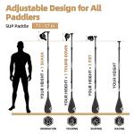 THURSO SURF Full Carbon Fiber SUP Paddle Board Paddle 3 Piece Adjustable Kayak Paddle Convertible Lightweight Floating Oar Pro Performance