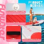 FunWater SUP Inflatable Stand Up Paddle Board Ultra-Light Inflatable Paddleboard with SUP Accessories, Fin, Adjustable Paddle, Pump, Backpack, Leash
