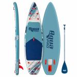 Aqua PRO Halcyon Touring 10' 6" Inflatable Stand-Up Paddleboard iSUP, Sleek Stable Design with Non-Slip EVA Deck, Includes Paddle, Ankle Leash, Pump and Carry/Storage Bag