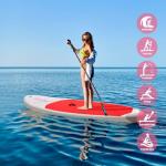 FunWater SUP Inflatable Stand Up Paddle Board Ultra-Light Inflatable Paddleboard with SUP Accessories, Fin, Adjustable Paddle, Pump, Backpack, Leash
