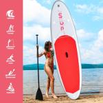 FunWater SUP Inflatable Stand Up Paddle Board Ultra-Light Inflatable Paddleboard with SUP Accessories, Fin, Adjustable Paddle, Pump, Backpack, Leash