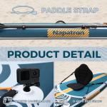 Napatron Inflatable Paddle Board, 10'6" Ultra Lightweight SUP with Adjustable Paddle, Anti-Slip Deck,Coiled Leash & Carry Bag,Stable All-Around Stand Up Paddle Board for Adults