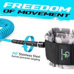 Gradient Fitness Ankle Surfboard Leash, Leash for Boogie Boards, Paddle board (SUP) & Surf boards (Dark Blue)