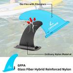 LEDONNE Fin 9" SUP Center Fins 2 Pcs with 1 Extra Pin No-Tool Installation with 1 Retainer- Ensures The Fin Base Remains Intact-9” Fin for Paddle Board Fin, Blue