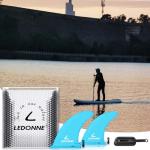 LEDONNE Fin 9" SUP Center Fins 2 Pcs with 1 Extra Pin No-Tool Installation with 1 Retainer- Ensures The Fin Base Remains Intact-9” Fin for Paddle Board Fin, Blue
