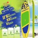 FunWater SUP Inflatable Stand Up Paddle Board Ultra-Light Inflatable Paddleboard with Accessories, Fin, Adjustable Paddle, Pump, Backpack, Leash