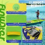 FunWater SUP Inflatable Stand Up Paddle Board Ultra-Light Inflatable Paddleboard with Accessories, Fin, Adjustable Paddle, Pump, Backpack, Leash