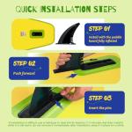 FunWater SUP Inflatable Stand Up Paddle Board Ultra-Light Inflatable Paddleboard with Accessories, Fin, Adjustable Paddle, Pump, Backpack, Leash