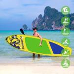 FunWater SUP Inflatable Stand Up Paddle Board Ultra-Light Inflatable Paddleboard with Accessories, Fin, Adjustable Paddle, Pump, Backpack, Leash