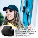 Marsrut Paddle Clamp Quick Release, Paddle Board Paddle Clips Replacement Parts, Adjustable Hand Mount Holder Adjuster Accessories Fit Shaft for Sup Surfing Paddles Kayak Oar Board (Black, 1PC)