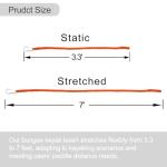 MOOCY Kayak Paddle Leash, 3-7 ft Stretchable Strap Lanyard for SUP, Canoeing, Fishing Accessories - Secure Bungee Rod Holder Tether(Green, 1 Pack)