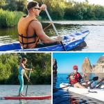 MOOCY Kayak Paddle Leash, 3-7 ft Stretchable Strap Lanyard for SUP, Canoeing, Fishing Accessories - Secure Bungee Rod Holder Tether(Green, 1 Pack)