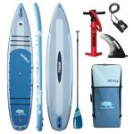 Atoll Inflatable Stand Up Paddle Board | Extra Wide SUP for Adults, Fishing, Touring & All-Around Adventure | Stable Paddle Board with Accessories (Aqua Blue, 12.6 Feet)