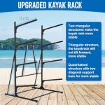 ZSLTLDU Kayak Racks for Outdoor Storage, Kayak Storage Rack, 4 Tier Adjustable Freestanding Kayak Rack Holder for Paddleboard Surfboard SUP