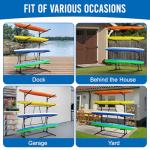 ZSLTLDU Kayak Racks for Outdoor Storage, Kayak Storage Rack, 4 Tier Adjustable Freestanding Kayak Rack Holder for Paddleboard Surfboard SUP